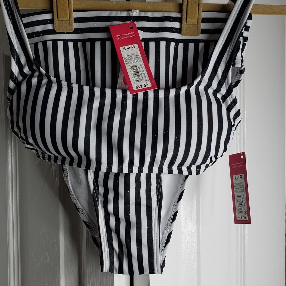 Xhilaration Stripped 2 Piece Swim Suit NWT